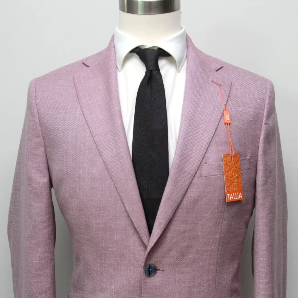 Tallia Men's Purple Slim-Fit Weave Wool-Blend Sport Coat Jacket Size 36R E091398